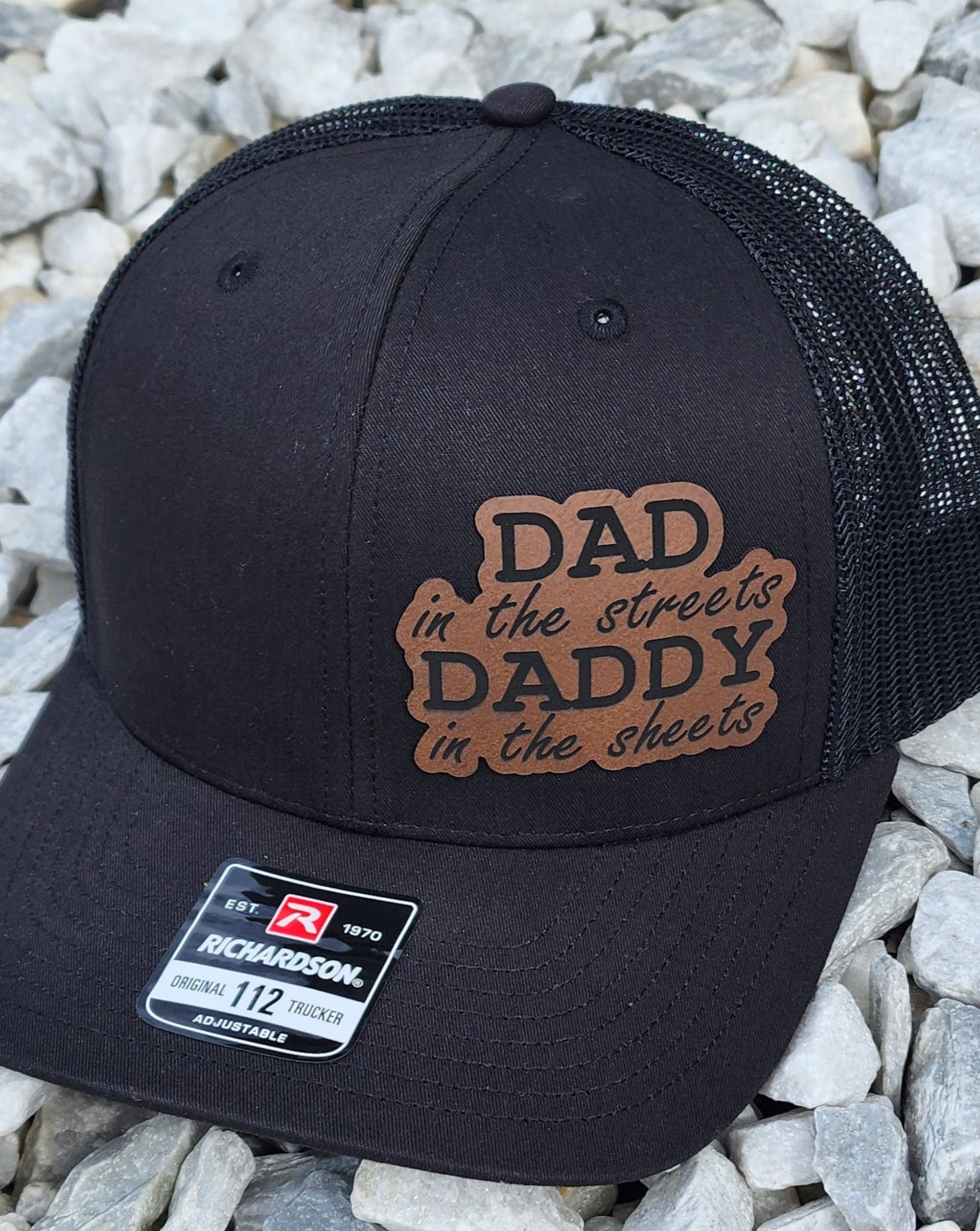 thumbnail image 2 of Funny Embroidered Denim Cap - "Dad In The Streets Daddy In The Sheets" Hat, Adjustable 2 of 12