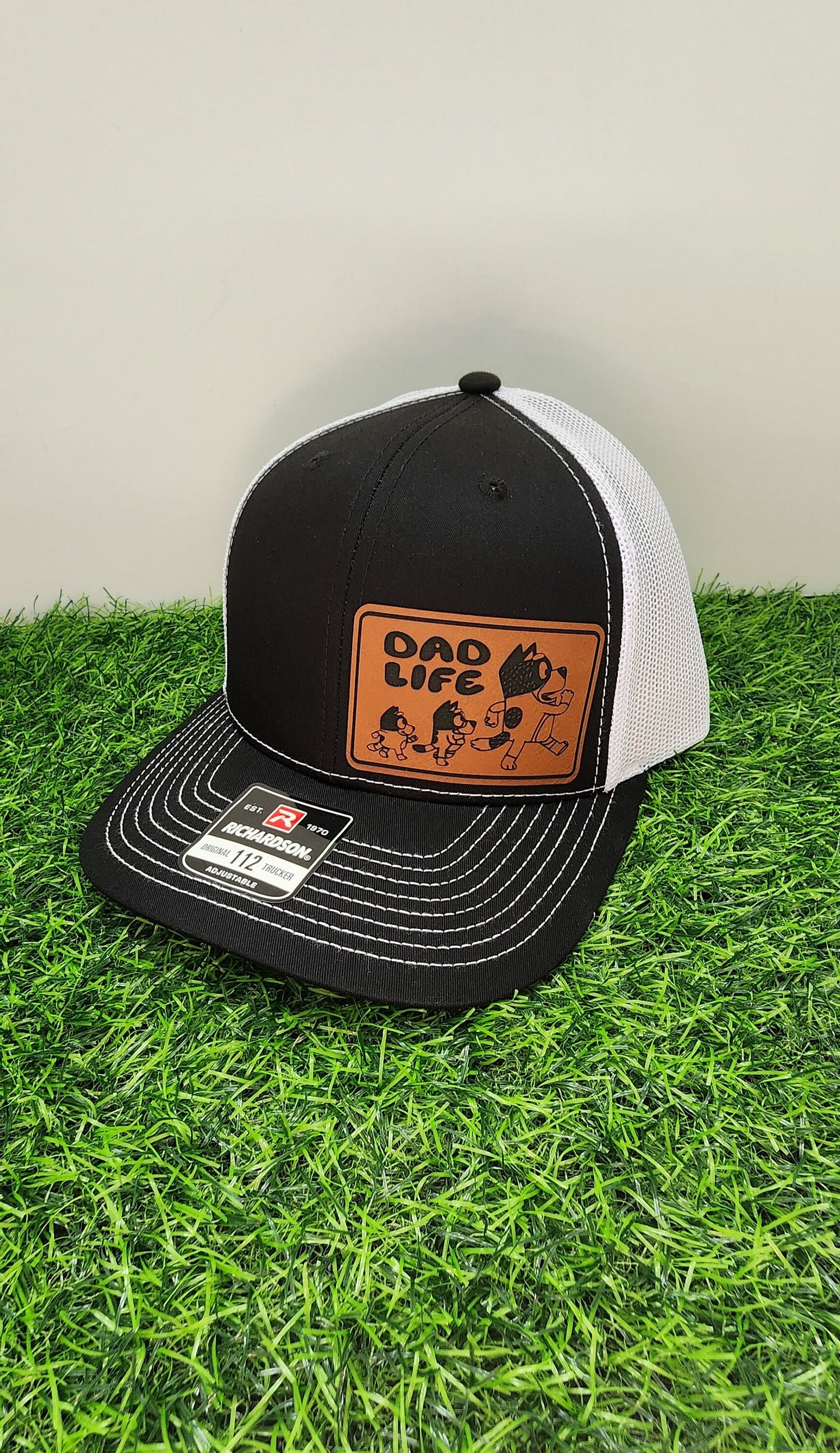 Bluey Dad Life Leather Patch Hat - Side Patch